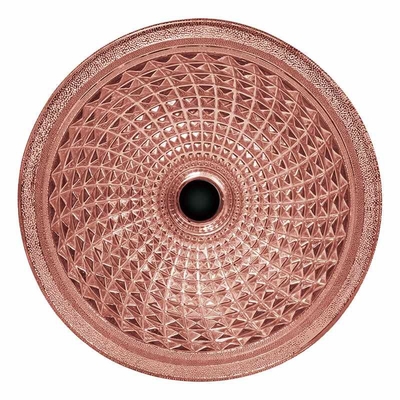 Verchroomde trechter Gevormde Rose Gold Bathroom Sink Crystal 450mm Lengte