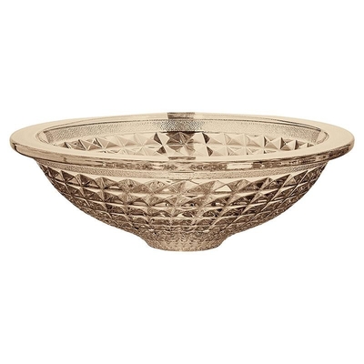 Champagne Crystal Wash Basins Circular Wash-de Vorm van de de Badkamerstrechter van het Handhuis