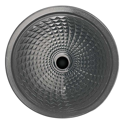 Cirkel Met de hand gemaakte Crystal Wash Basins Vessel Glass-Grijze Badkamerstrechter Gevormde Rook
