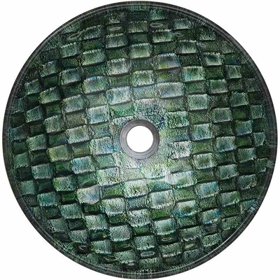 Rond Aangemaakte de Komhand die van de Glasgootsteen Hete de Badkamersgootsteen trekken van het Smeltings Cirkelschip