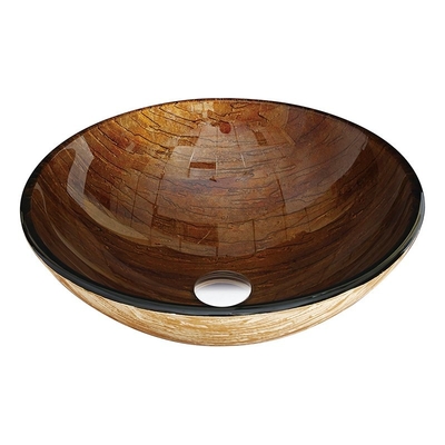 Countertop Aangemaakte de Smeltingscountertop van de Glasgootsteen Hete Bruine Kleur