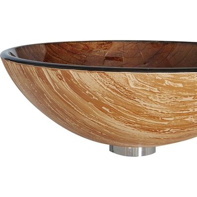 Countertop Aangemaakte de Smeltingscountertop van de Glasgootsteen Hete Bruine Kleur