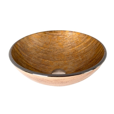 Countertop Aangemaakte de Smeltingscountertop van de Glasgootsteen Hete Bruine Kleur