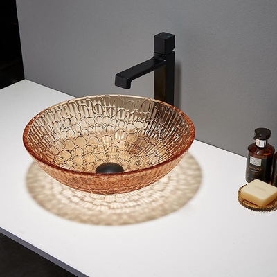 Van de het Schipgootsteen van het douaneglas het Ondiepe Ronde Grote Moderne Ronde Kristal