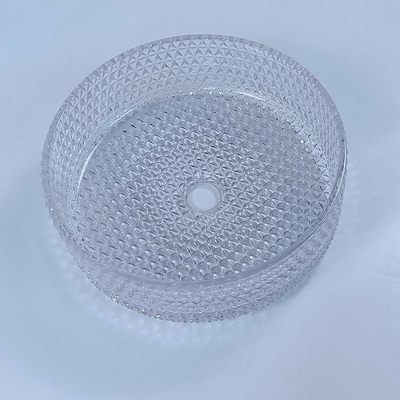 395mm Ronde van de het Bassinhand van de Glaswas Was 45mm Dia No Hole For Hotel-Badkamers