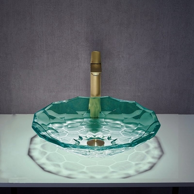 Duidelijke van het de Wasbassin van het Badkamersglas OEM van de de Kleuren Recentste Stijl Groene