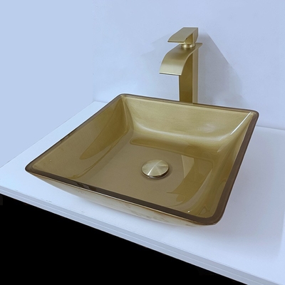 400m van het de Gootsteen het Vierkante Schip van het Toiletbassin Vlotte Geborstelde Goud Aangemaakte Glas