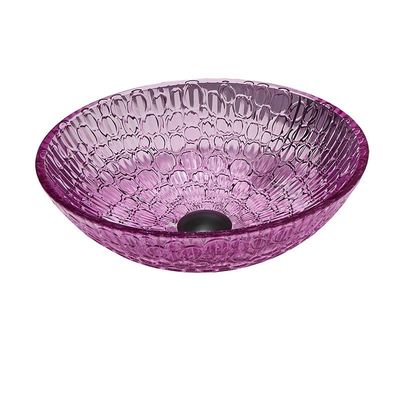 395mm Crystal Wash Basins Round 130mm Purper Bassin van de Badkamerskom