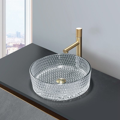 De Wasbassin Schoon Trace Silver Color Easy To van de glasbadkamers