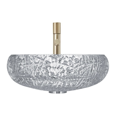 De bal vormde Duidelijke de Komcountertop Opgezette naar huis Decoratie van de Glasgootsteen