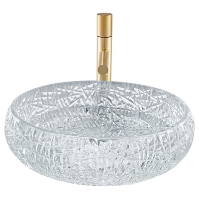 De bal vormde Duidelijke de Komcountertop Opgezette naar huis Decoratie van de Glasgootsteen