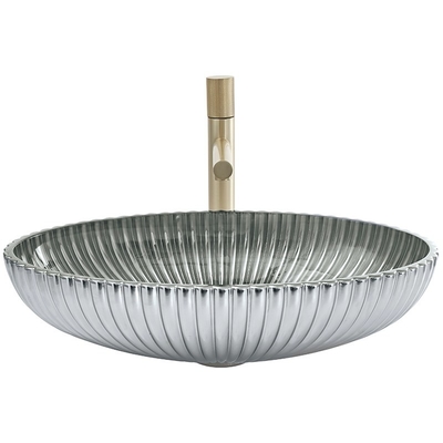 45mm van het het Glasschip van de Afvoerkanaaldiameter de Bassins Shinning in Pompoenvorm die wordt verchroomd