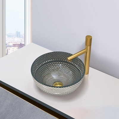 Shinning Verchroomde van de de Handwas van het Kleurenglas het Bassindiameter 340mm en 395mm