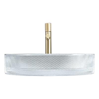 Europese het Schipbassins Crystal Clear Sink Oval Shaped van het Stijl Ovale Glas
