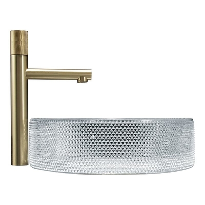 Europese het Schipbassins Crystal Clear Sink Oval Shaped van het Stijl Ovale Glas