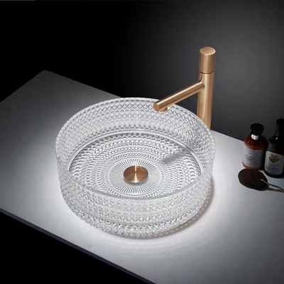 12mm het Schipbassins Crystal Clear Sink No Leakage van het Dikteglas