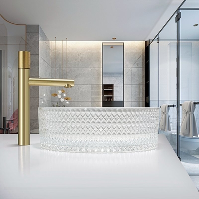 12mm het Schipbassins Crystal Clear Sink No Leakage van het Dikteglas