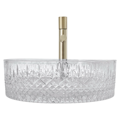 Transparante Crystal Glass Vessel Basins Ice-Prismacountertop Gootstenen