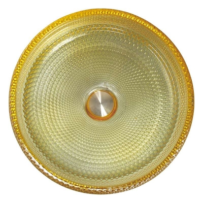Van het Ontwerpcrystal glass vessel basins yellow van Italië van de de Kleurenbadkamers de Ijdelheidsgootsteen