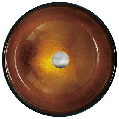 420mm Aangemaakte Countertop van de de Folie Gouden Badkamers van de Glasgootsteen Wasbassins