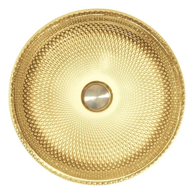 Gegalvaniseerd met een laag bedekkend van de Bassinscrystal bath wash sinks in 18K van het Glasschip de Gouden Kleur