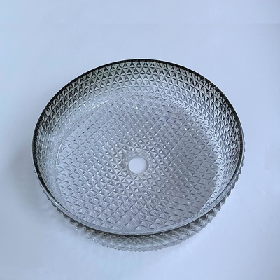 De Wasbassin die van het gradiënt Zwart Glas Crystal Bathroom Vanity Sink gieten