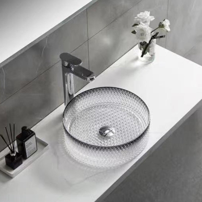De Wasbassin die van het gradiënt Zwart Glas Crystal Bathroom Vanity Sink gieten