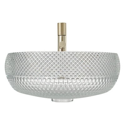 De transparante Duidelijke Crystal Glass Vessel Sinks Bathroom-Gootsteen van de Ijdelheidswas boven Teller