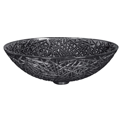 Transparante Zwarte de Badkamerscountertop van Crystal Glass Wash Basin Bowl Gietende Gootstenen