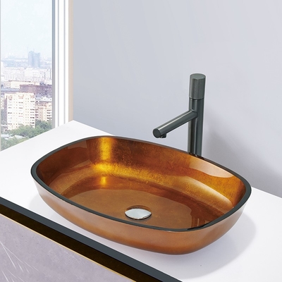 Het foliegoud maakte van het de Bassinsglas van de glaswas van de de Kommeloen van de de Vormbadkamers het schipgootstenen aan