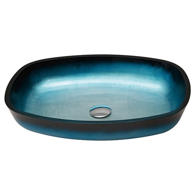 Van de het Badwas van de glasgradiënt Blauwe Aangemaakte van de de Bassinsmeloen van de de Vormlijst Opgezet de Bovenkantcountertop