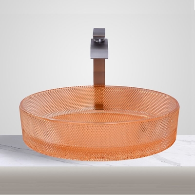 Ovale glazen wasbakken Modern oranje badkamer wasbakken