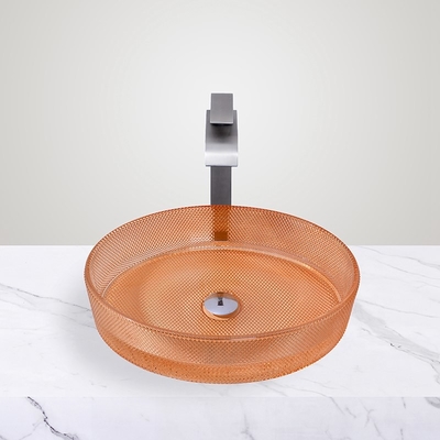 Duidelijke oranje glasvaten 12 mm dik voor moderne badkamers