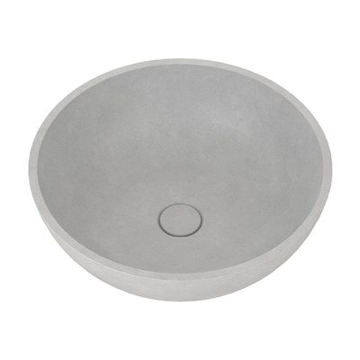 Tafelbank Beton Wah Basin Licht Cyan Grijs Ronde vorm