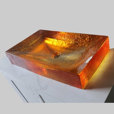 Ambelaar glas glas wasbecken kraan gat vrij glasvat wasbakken
