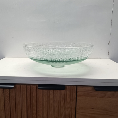 12 mm dikke ronde glasvaten zonder overstroming ronde 12 mm dikte