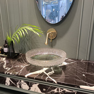 Glanzige afwerking Glasvaten Contemporary Design Geen gat kraan montage