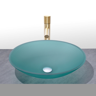 500*360*155mm gehard glas wasbak met 45mm afvoergat