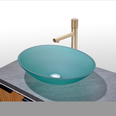 500*360*155mm gehard glas wasbak met 45mm afvoergat