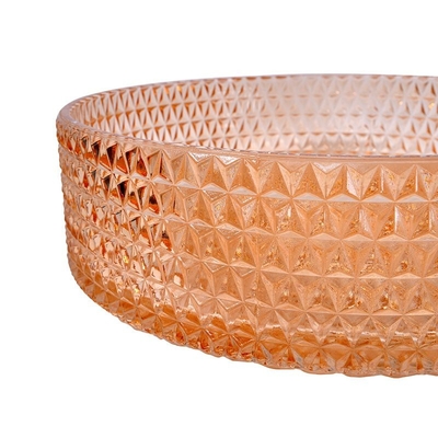 De Gootsteen van Diamond Round Wash Hand Basin Amber Color Glass Bowl Bathroom