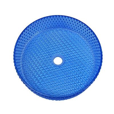 Om 120mm het Type van het Bassinglas van de Badkamerswas Blauwe Kleur Crystal Diamond