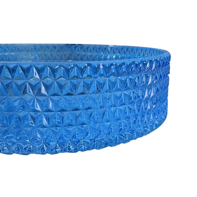Om 120mm het Type van het Bassinglas van de Badkamerswas Blauwe Kleur Crystal Diamond