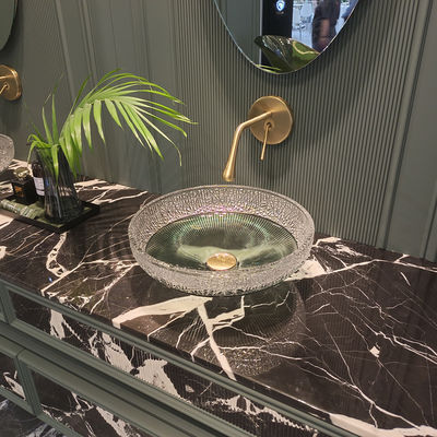 12 mm dikke ronde glasvaten zonder overstroming ronde 12 mm dikte