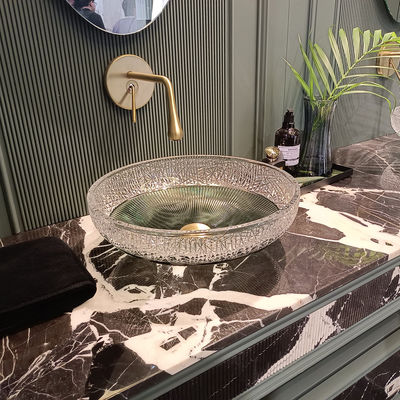 Stijlvolle ronde badkamer wastafels met een afvoer van 1,77 inch