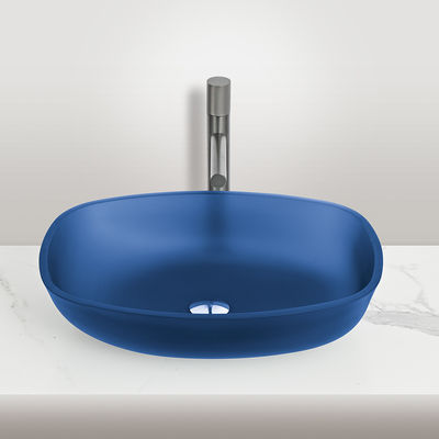 Wintermelonvorm Matt Zwart Vessel Vanity Basin Geen overstroming Geen kraangat Eén gat